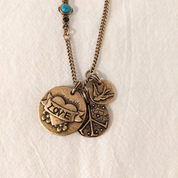 Lucky Brand - Boho Peace & Love Necklace - Picture 2 of 4